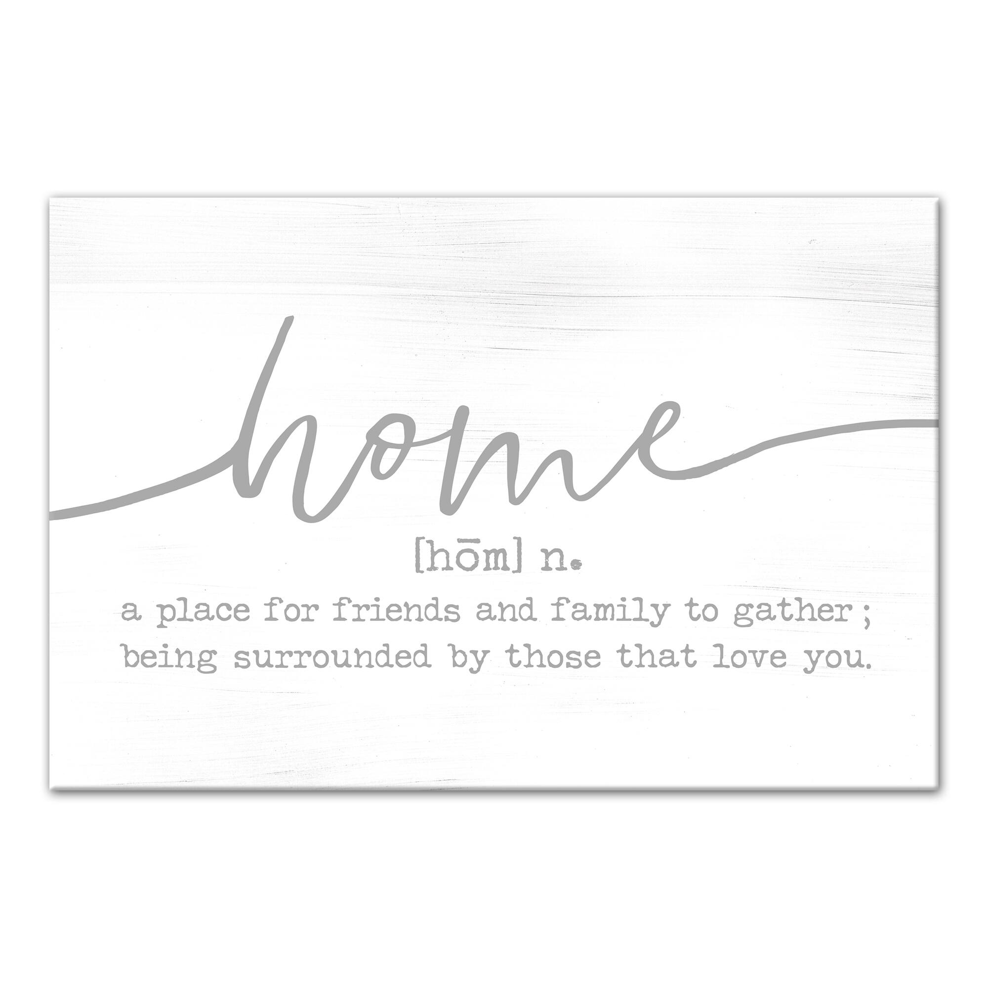 Gray Whitewash Home 12" x 18" Canvas Wall Art
